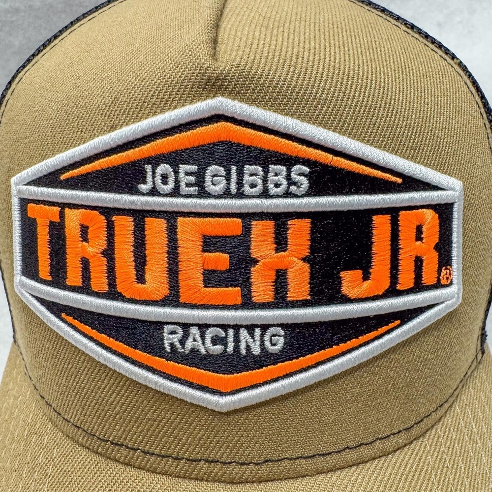 Joe Gibbs Racing Hat Cap Snap Back Mens One Size Brown Black NASCAR New Era - Picture 2 of 7
